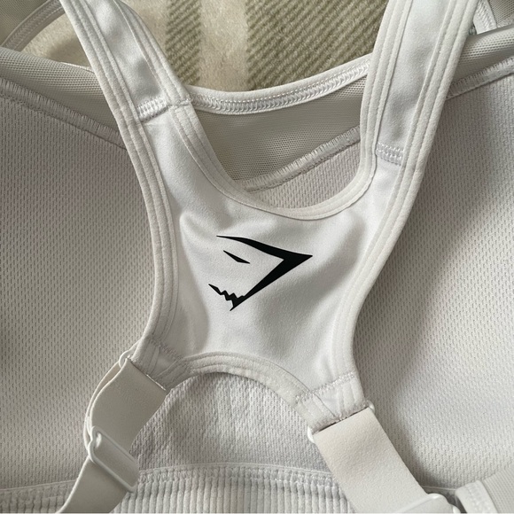 Gymshark White High Support Sports Bra - Small - Picture 4 of 7